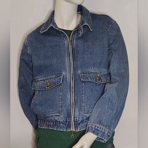 Blue Denim Jacket Sz Medium - Large